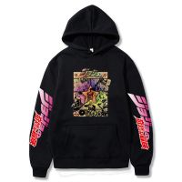 Harajuku JOJOs Bizarre Adventure Unisex Hoodies Japanese Anime JoJo Graphic Printed Mens Hoodie Streetwear Casual Sweatshirts Size XS-4XL