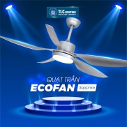 Quạt trần đèn LED ECOFAN Thương Hiệu TLC - Cánh Quạt Vân Gỗ