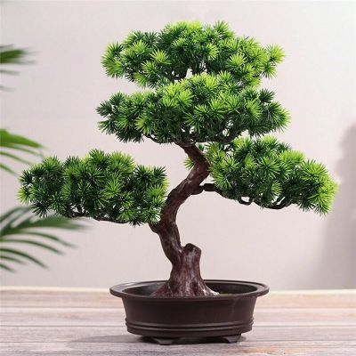 Artificial Plants Pine Bonsai Small Tree Pot Plants Fake Flowers Potted Ornaments For Home Decoration Hotel Garden Decor 2022