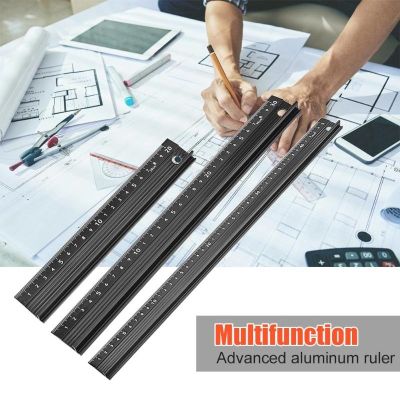 Protective Ruler Anti-cut Hand Straight Edge Anti Slip Metal Straight Ruler Straight Woodworking Ruler Tool Wood Cutting Tools