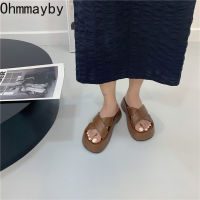 2023 Summer Open Toe Women Slippers Fashion Ladies Casual Platform Flat Heel Outdoor Beach Slides Shoes Flip Flops