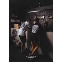 เสื้อยืดผู้ชายวัยรุ่น เสื้อยืดผู้ชายเกาหลี WT21-07 "WRS TRINITY" เสื้อยืด สกรีนลาย ผ้าคอดตอน100% เสื้อยืดผู้ชายเท่ๆ