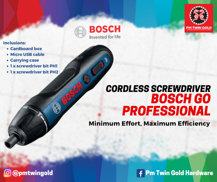 Bosch GO Professional (Gen 2) Cordless Screwdriver Lazada PH