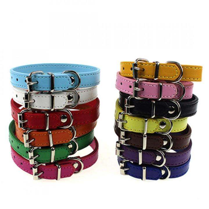 cute-adjustable-dog-pet-puppy-faux-leather-pure-color-neck-buckle-collar-leashes