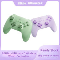 จอยเกมแบบมีสาย8BitDo Ultimate C ไร้สาย2.4G สำหรับ PC, Windows 10, 11,ดาดฟ้าไอน้ำ,ราสเบอร์รี่ Pi,แอนดรอยด์