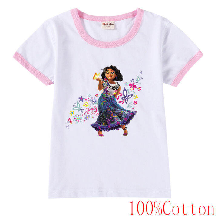 encanto-เสื้อยืดแขนสั้นเด็กผู้ชายเด็กผู้หญิง-เสื้อคอกลมลายการ์ตูนทรงหลวมเสื้อยืดเด็กแฟชั่นฤดูร้อนผ้าฝ้าย8812