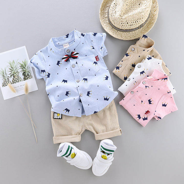 0-3Y Baby Boy Set Toddler Set Summer Clothing Sets Baju Budak Lelaki ...