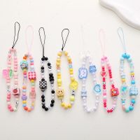 Trouvaille Candy Colored Cartoon Phone Charms Chain DIY Strap Phone Case Wrist Lanyards Hanging Rope Anti-drop Keycord Portable