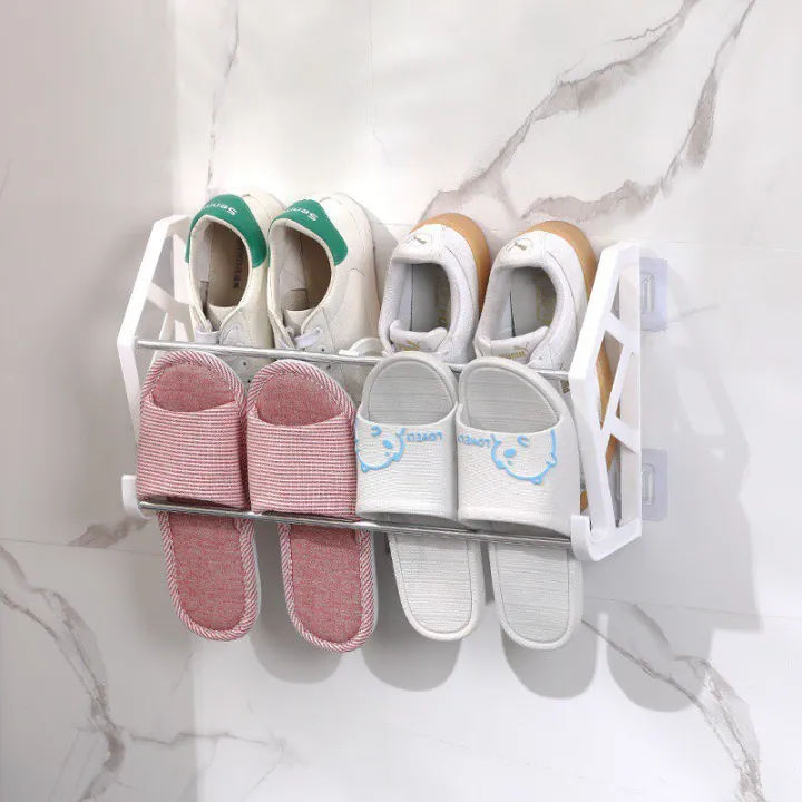 Multifunctional Door Wall Mounted Shoe And Slipper Storage Organizer ...