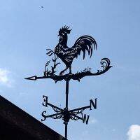 หลังคาเหล็กกล้าไร้สนิมไก่ตัวผู้ Weathervane เครื่องชี้วัดระย้าตกแต่งในฟาร์มในสวนปรับสภาพอากาศได้