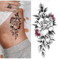 Flower Pattern Half Arm Waterproof Temporary Tattoos For Women Girls Fake Tattoo Sticker Half Sleeve Tattoo Stickers