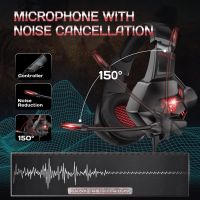 Ready Stock Over-Ear Illuminated Headphones with Microphone Gaming Computer Gaming Headset