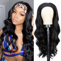 Isaic Synthetic Long Wavy Headband Wig Black Headband Wigs For Women Natural Hair for Daily Party Wear Easy to Wear