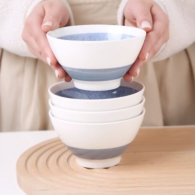 ชามข้าวญี่ปุ่นสำหรับใช้ในบ้านเครื่องใช้โต๊ะอาหารเซรามิคถ้วยข้าวจีนชามข้าวชามเซรามิกกิน Guanpai4ชามข้าว