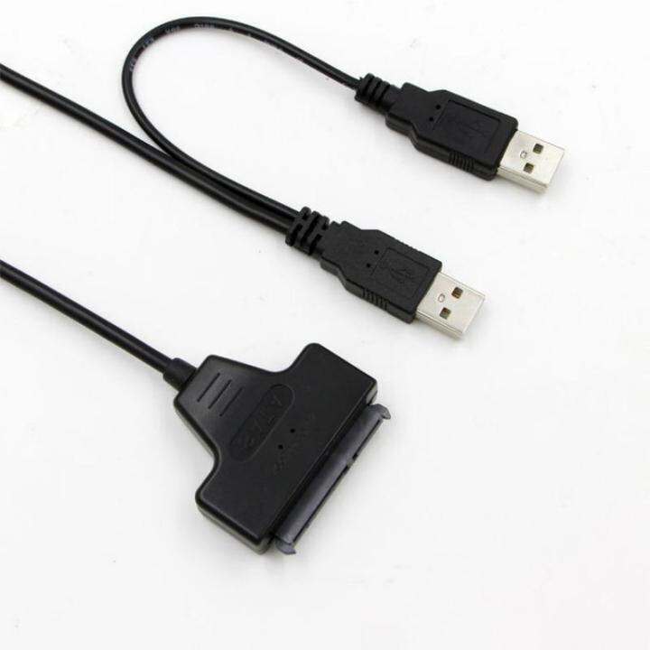 SATA to USB 2.0 To 7 15 22pin Adapter Cables External Power For 2.5