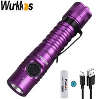 Wurkkos FC11 Tactical Flashlight 18650 LED 1300lm LH351D Mini Pocket Light USB-C Rechargeable Magnetic Tai 90CRI Camping Lamps