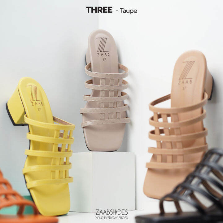 zaabshoes-รุ่นthree-รองเท้าส้นสูง-2-นิ้ว-รองเท้าผู้หญิง-ใส่กระชับ-สวมง่าย-นิ่ม-หน้าเท้ากว้าง-ไม่บีบหน้าเท้า-รองเท้าไซส์ใหญ่-ผลิตในประเทศไทย