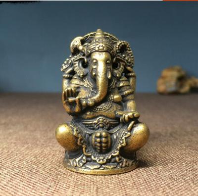 Brand New Asia อินเดียประเทศไทย Greco-พุทธ House กระเป๋าเก็บของในรถยนต์ Talisman ป้องกัน Retro Bronze Ganesha เทพเจ้าแห่งความมั่งคั่งพระพุทธรูปปลอดภัยรูปปั้นพระพุทธรูปทิเบต