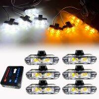 【LZ】☑♈✧  Veículo Clip Signal Light Universal Car Front Grille Luz Estroboscópica de Emergência Polícia Piscando Lâmpada de Aviso DIY Acessórios 2 LED