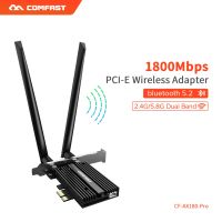 WiFi 6 1800Mbps Pci-E Bluetooth 5.2ตัวรับสัญญาณ Wifi ชิป MT7921 Pci Express เสาอากาศการ์ดเครือข่าย VS 5374Mbps WiFi 6อะแดปเตอร์ USB