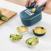 PP Stainless Steel Vegetable Cutter Slicer Peeler Storage Basket Grater Kitchen Tool for Potato Carrot Cheese Dropshipping
