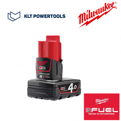 Milwaukee M12™ แบตเตอรี่ขนาดความจุ 4.0 แอมป์อาวว์ M12™ 4.0Ah Battery