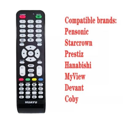 Huayu Universal LCDLED Remote Control compatible Pensonic Starcrown Prestiz Hanabishi MyView Devant Coby No need to set