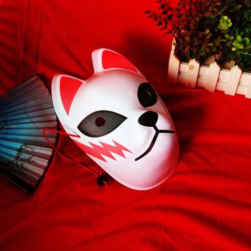 Takerlam Kamado Tanjirou Mask Anime Demon Slayer Kimetsu No Yaiba Oni Mask  Cosplay Full Face Halloween Costume Fox Mask Props - AliExpress