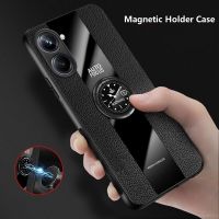 Magnetic Holder Case For Realme 10 Pro Plus Luxury Leather Silicone Cover For Realme 10 10Pro 5G Bracket Capa Shockproof Bumper Phone Cases