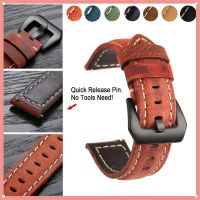 Suitable For 20Mm 22Mm Genuine Leather Watch Strap Amazfit Huawei Samsung Galaxy Gear S3 Active2 46Mm 42Mm Replacemen