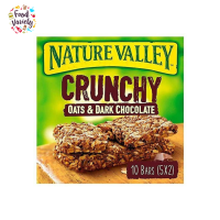 Nature Valley Crunchy Oats &amp; Dark Chocolate 210g (10 Bars) เนเจอร์ วัลเล่ย์ ธัญพืชอบกรอบชนิดแท่งผสมโอ๊ตและดาร์กช็อกโกแลต