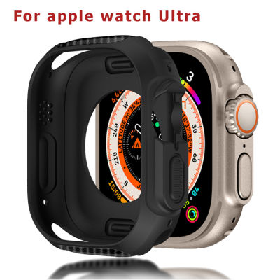 เคส TPU ลายคาร์บอนไฟเบอร์49มม. สำหรับ Apple Watch Ultra Cover สำหรับ I Watch 8
