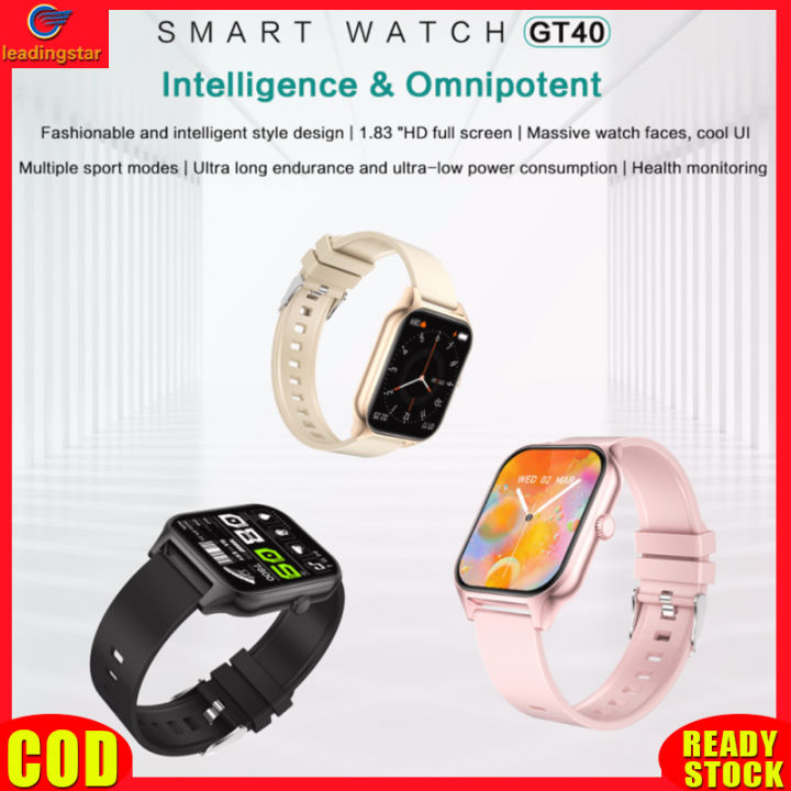 leadingstar-rc-authentic-gt40-smart-watch-fitness-tracker-waterproof-1-83-inch-full-touch-color-screen-heart-rate-blood-oxygen-sleep-monitor-tracker