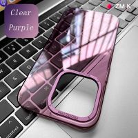 SDGERGEGE เคสโทรศัพท์มือถือ PC แข็ง แบบใส บาง บาง กันกระแทก มีปุ่มโลหะ สําหรับ compatible for iPhone 14 Pro Max 13 Pro Max