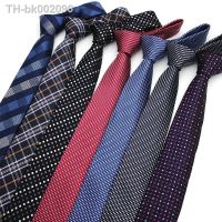 ▬∋▣ New Formal Ties For Men Classic Polyester Woven Plaid Dots Party Necktie Fashion Slim 6CM Wedding Business Male Casual Gravatas