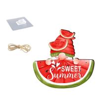 Watermelon Door Sign Cute Watermelon Welcome Sign Seasonal Rustic Wooden Wall Sign Yard Indoor Outdoor Garden Decoration With Rope elegantly