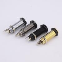 【Made in Korea】1 Piece GuitarFamily Stereo Long Threaded  Output Jack for Electric Guitar Bass ( #0397 ) Guitar Bass Accessories