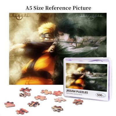 Sasuke Uchiha Naruto Uzumaki Wooden Jigsaw Puzzle 500 Pieces Educational Toy Painting Art Decor Decompression toys 500pcs