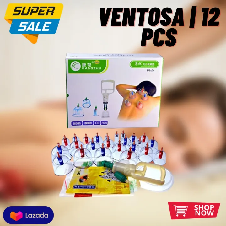 VENTOSA 12 pcs Traditional VENTOSA Vacuum Cupping Health Massage