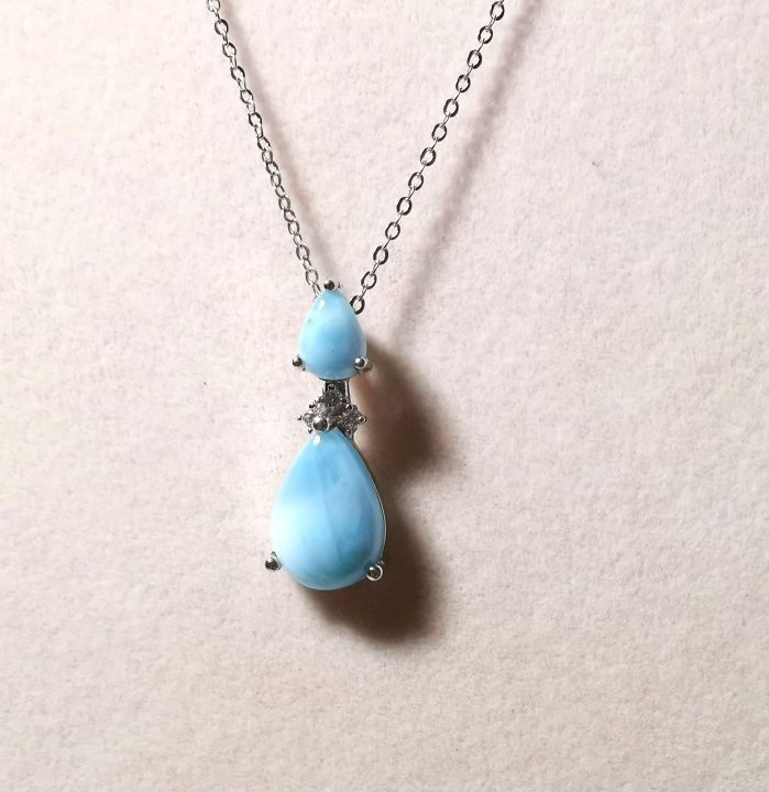 จี้หินลาริม่าร์-larimar-จากสาธารณรัฐโดมินิกัน-หินแห่งคำอธิษฐานขอพร