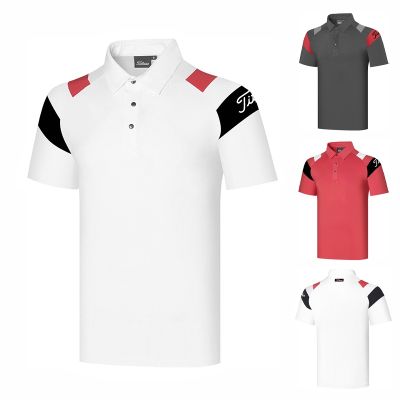 Golf clothing mens top short-sleeved T-shirt comfortable breathable speed golf dry outdoor sports POLO shirt jersey tide Callaway1 XXIO Castelbajac DESCENNTE Le Coq Honma Amazingcre❦