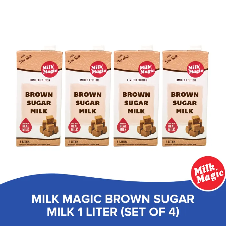 Milk Magic Brown Sugar Milk 1 Liter Set Of 4 Nutritious Healthy Flavored Drink Grocery Saver 1787