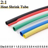 10 Meters Dia 0.6 0.8mm 1mm 2mm 3mm 4mm 5mm 6mm Heat Shrink Tube 2:1 Shrink Ratio Polyolefin Insulated Cable Sleeve Mul Electrical Circuitry Parts