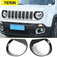 TESIN โคมไฟฝากระโปรงรถ Jeep Renegade ฝาครอบตกแต่งโคมไฟไฟหน้ารถสำหรับ Jeep Renegade 2016 2017 2018อุปกรณ์ตกแต่งภายนอก