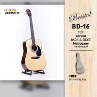 กีตาร์โปร่ง Bristol by Blueridge รุ่น BD-16 ทรง Dreadnought (Spruce/Mahogany) พร้อมกระเป๋า