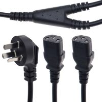 【YF】 Australia Inlet 3Pin Male plug to Dual C13 Female Y Splitter Adapter Cable Cord 180cmAustralia 2ways IEC 320