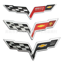 สำหรับ Chevy Corvette Chevrolet ตราสัญลักษณ์ F1แบบคลาสสิกสติกเกอร์โลโก้ด้านข้างประตูท้าย60th 100th