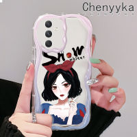 Chenyyka A54ปลอกสำหรับ Samsung 5G A33 5G A34 5G A53 5G A73 5G เคส5G ลายสาวหิมะขาวสวยขอบเนื้อครีมกันกระแทกแบบใสนิ่มเคสมือถือโปร่งใสลายกล้องถ่ายรูปที่สร้างสรรค์เคสซิลิกาเจลป้องกัน