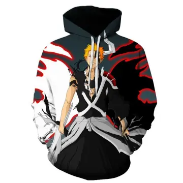 Buy Anime Bleach Kurosaki Ichigo Costume 3D Printed Hoodie Jacket (Size:M)  Online | Kogan.com. .