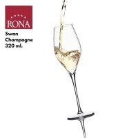 Rona Swan champagne 320 ml.-แก้วคริสตัลแท้ Rona รุ่น Swan champagne 320 มล. สำหรับแชมเปญ / สปาร์คกลิ้งไวน์ บรรจุ1ใบ (no box)